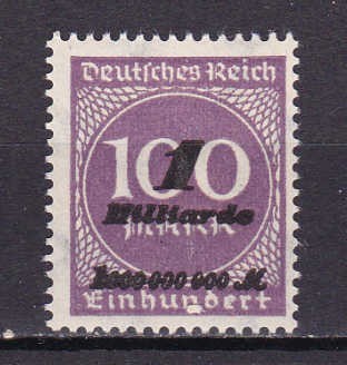 ✅ (S43) Germania Reich 1923 &amp;quot; Supratipar inflatie - cifra in cerc &amp;quot; serie Michel 331 , MH foto