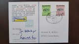 ZEPPELIN 1972 Circ. cu D-LDFM ,autografe,st. inaugurala,vign.wickuler PERFECTA