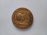 medalie Societatea Numismatica Romana , 100 de ani de la infiintare . BRONZ .Stare exceptionala
