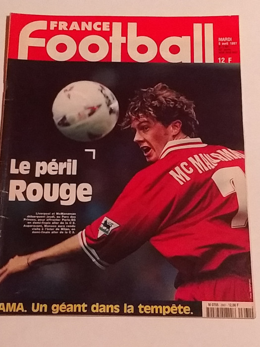 Revista fotbal - &quot;FRANCE FOOTBALL&quot; (08.04.1997)