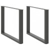 VidaXL Picioare de masă &icirc;n formă de U, 2 buc., antracit, 100x(72-73) cm, oțel 4013198