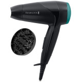 Uscator de par Remington On The Go D1500, 2000 W, 2 setari, Concentrator, Difuzor, Negru/Verde