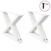 VidaXL Picioare pentru măsuță de cafea, 2 buc., alb, 50x(30-31,3) cm, oțel 4012685
