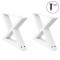 vidaXL Picioare pentru măsuță de cafea, 2 buc., alb, 50x(30-31,3) cm, oțel 4012685