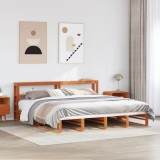 VidaXL Cadru de pat fără saltea, maro ceruit 200x200 cm lemn masiv pin