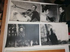 LOT 4 FOTOGRAFII VECHI CINEMA / FILM - CONTELE DE MONTE CRISTO - 25 X 16 CM