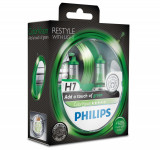 Bec Philips H7 12V 55W Colorvision Verde +60% Set 2 Buc 12972CVPGS2