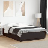 Cumpara ieftin Cadru de pat, negru, 160x200 cm, lemn prelucrat