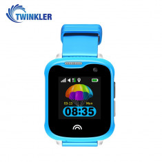 Ceas Smartwatch Pentru Copii Twinkler TKY-D7 cu Functie Telefon, Localizare GPS, Camera, Pedometru, IP54 - Albastru, Cartela SIM Cadou foto