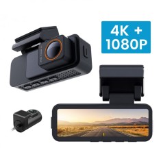 Camera Auto iSEN X30, 2.4G LTE, 3.2 IPS, 4K 25fps, WiFi Hotspot, Modul GPS, Monitorizare la Distanta, G-sensor, Comunicare bidirectionala, Camera fata