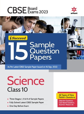 CBSE BOARD Exam 2023 - I-Succeed 15 Sample Question Papers Science Class 10 foto