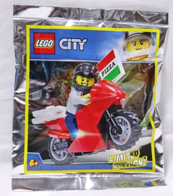 LEGO CITY The Red Pizza Motorcycle 951209 Limited Edition Polybag foto