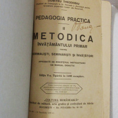 Dumitru Theodosiu-Pedagogia Practica,Metodica Invatamantului Primar 1933-34.
