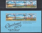 Norfolk Island 1979 - Crăciun, Serie + Colita, MNH