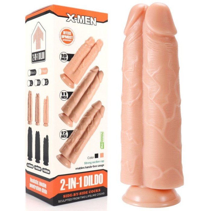 X-Men 11&quot; 2-in-1 Dildo Flesh (28.5cm x 8.9cm)