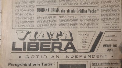 27 ziare Viata Libera Galati, toate aparute in 1990 si un Supliment literar art foto