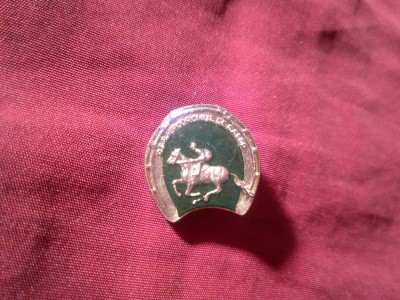 Insigna RSR Hipodromul de Galop , metal si email , h=1,8cm foto