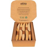Set de 100 de cutite de unica folosinta EKHO THE WOOD WAY, lemn, natur