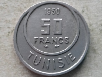 TUNISIA-50 FRANCS 1950 foto