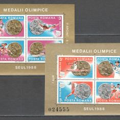 Romania.1988 Medalii olimpice SEUL-Bl. ZR.830
