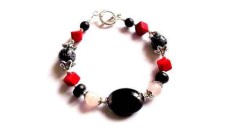 Bratara cuart, onix si howlite, bratara femei 32149