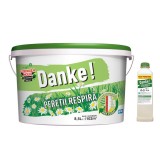 Vopsea lavabila interior, Danke - peretii respira, alba, 8.5 L + amorsa 2 L