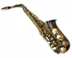 Saxofon ALTO Cherrystone Saxophone NEGRU &amp;amp; AURIU Mi bemol NOU foto