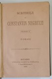 SCRIERILE LUI CONSTANTIN NEGRUZZI , VOLUMUL II , POESII , 1872
