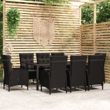 Set mobilier de grădină, 9 piese, poliratan