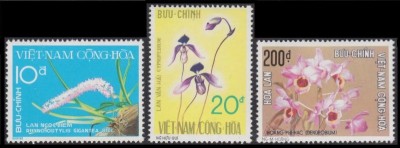 Vietnam Sud 1974 - Flori, orhidee, serie neuzata foto