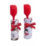 Cumpara ieftin Set 2 prosoape bucatarie si 2 spatule Craciun 38 x 64 H, 28 H