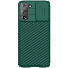 Husa protectie spate si camera foto verde, pentru Samsung Galaxy S21 Plus 5G Nillkin CamShield Pro foto