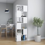 VidaXL Bibliotecă/Separator cameră, alb, 60x24x186 cm