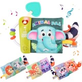 Carte Interactiva pentru Bebelusi cu Sunete, Lumini si Activitati Tactile, Animal Pal, +6 luni, Oem