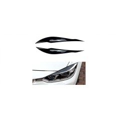 Set 2 Pleoape Faruri Ornamente BMW Seria 3 F30 F31 F32 F33 F36 2011-2018, Negru Lucios