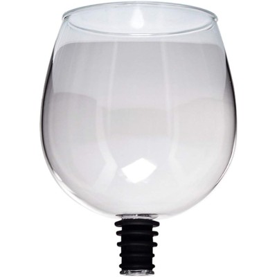 Dop tip pahar, Accesoriu pentru Sticle de Vin, transparent, Dimensiuni: 8 x 13 cm, usor, dar robust foto