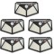 Set 5 lampi cu incarcare solara, cu senzori de amurg, miscare si lumina, 3 trepte de iluminare, 100 x LED, BZRSH