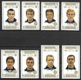 Ajman 1971 - Fotbaliști, Jocurile Olimpice, serie dantelata neuzata