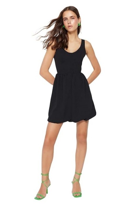 Rochie mini pentru femei Trendyol, Regular Fit, negru, 46 - OUTLET