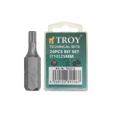 Cumpara ieftin Set de biti Troy 22213, T10, 25 mm, 24 bucati