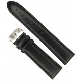 Cumpara ieftin Curea Ceas Matteo Ferari din Piele Natural? Neagr?, Dublu Stra, M?rime L, 4mm Grosime (18mm - 24mm)