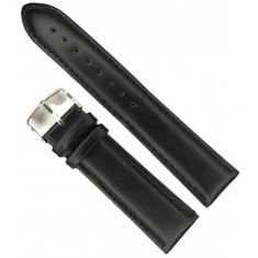 Curea Ceas Matteo Ferari din Piele Natural? Neagr?, Dublu Stra, M?rime L, 4mm Grosime (18mm - 24mm)