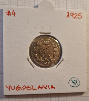 71 Iugoslavia, Yugoslavia 50 Para 1925, KM#4, Alexander I foto