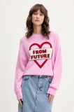 FROM FUTURE pulover de cașmir culoarea roz, light, WPR02644
