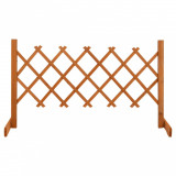 VidaXL Gard cu zăbrele de grădină, portocaliu, 120x60 cm, lemn de brad