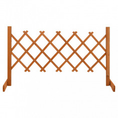 Gard cu zabrele de gradina, portocaliu, 120x60 cm, lemn de brad foto