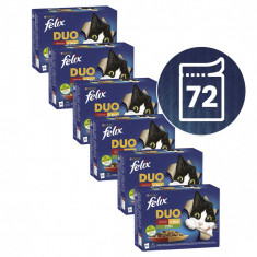 FELIX Fantastic DUO pliculețe, selecție delicioasă cu legume în gelatină 72 x 85 g