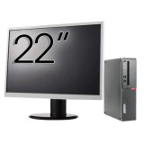 Pachet Calculator Second Hand LENOVO ThinkCentre M910s SFF, Intel Core i5-6500 3.20GHz, 16GB DDR4, 512GB SSD + Monitor 22&amp;quot; NewTechnology Media