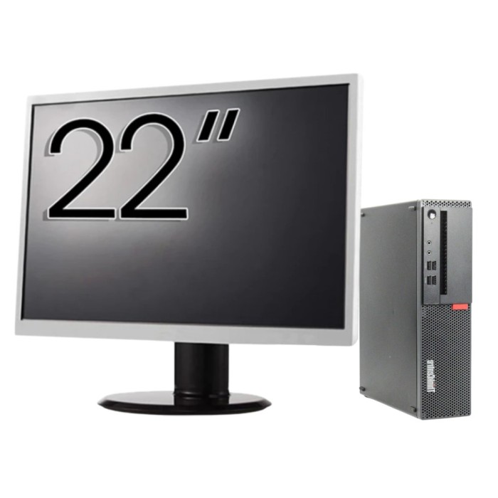 Pachet Calculator Second Hand LENOVO ThinkCentre M910s SFF, Intel Core i5-6500 3.20GHz, 16GB DDR4, 512GB SSD + Monitor 22&amp;quot; NewTechnology Media