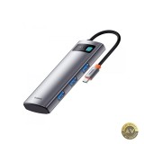 Hub USB-C Baseus Joystar 3 x USB-A 3.0 - 1 x USB-C - 1 x HDMI - 1 x SD - 1 x microSD Argintiu B00030708811-00